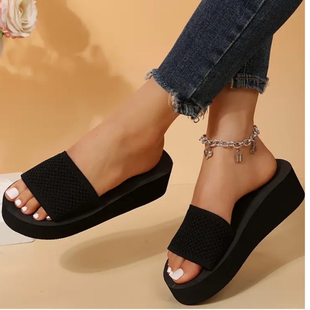 NEW! Platform Casual Slides / Beach Wedge
